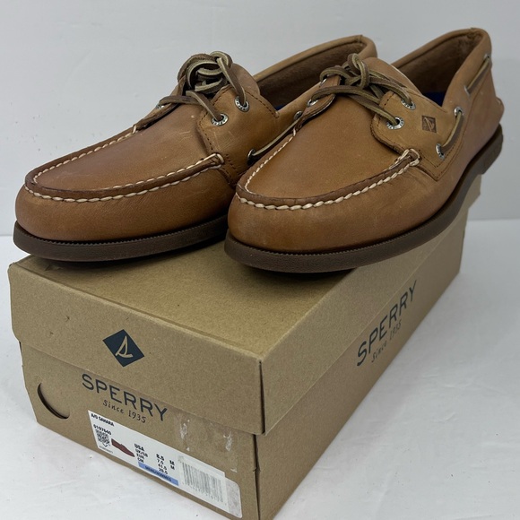 SPERRY TOP SIDER, MEN’S 8.5, EUROPE 41.5, CAMEL COLOR, ANTI SLIP BOAT SHOES - Picture 4 of 15